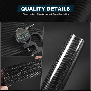Precios al por Mayor, Vinilo Decorativo <span class=keywords><strong>para</strong></span> Autos y Motos, Película de Fibra de Carbono 8D TPU, Autocurable, Negro Carbono, Alta Calidad - Product Image 3