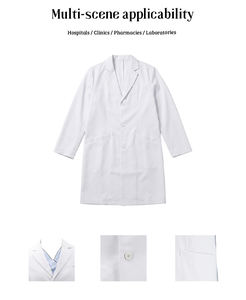 Bata de Médico para Hombre Personalizada OEM ODM, Uniforme de Hospital Blanco, Ropa de Trabajo Médica - Product Image 4