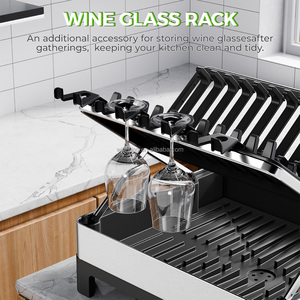 Escurridor de Platos de Acero Inoxidable WIREKING para Fregadero, Organizador de Accesorios de Cocina, Soporte para Utensilios, Escurridor de Platos - Product Image 3