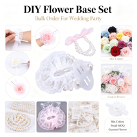 Base de corsage de poignet en dentelle perlée, support transparent pour fleurs, pour bricolage, mariages, bals de promo, artisanat floral, accessoire fait main