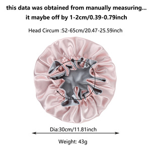 Solpop หมวกผ้าซาตินสองชั้นสำหรับผู้ใหญ่หมวกคลุม<span class=keywords><strong>ผม</strong></span>ลอนปรับขนาดได้สำหรับผู้ใหญ่ขนาดเล็ก - Product Image 4