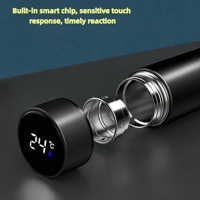 Termo Inteligente Digital Electrónico con Aislamiento al Vacío de Doble Pared de Acero Inoxidable de 500 ml Personalizado, con Aislamiento Térmico Prolongado