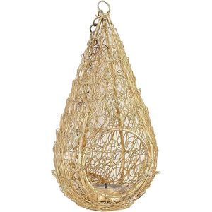 Golden Metal <b>Bird</b> Nest and Cage Tealight Holder 4-Inch Hanging Table Decor for Balcony/Terrace Diwali Gifts Outdoor Lighting - Product Image 2