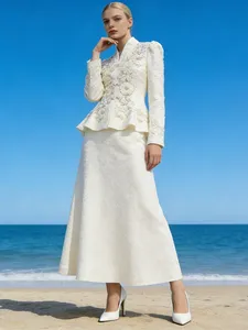 <span class=keywords><strong>Abito</strong></span> Peplum ELFEDA per Donne, Fatto <span class=keywords><strong>a</strong></span> Mano in Misto Cotone Jersey con Pietre, Collo <span class=keywords><strong>a</strong></span> Barchetta Lungo, Spalline <span class=keywords><strong>a</strong></span> Costine, Vestito di Lusso per Ufficio e Occasioni Speciali - Product Image 1
