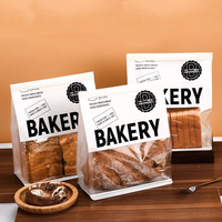 Sacs d'Emballage Alimentaire à Fenêtre pour Pain Grillé, Sacs Scellés sur Huit Côtés pour Pain/Croissant, Sacs Personnalisés avec Logo