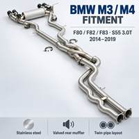 Collecteur d'échappement de luxe à soupapes en acier inoxydable de 1,5 mm d'épaisseur avec croisement à double tuyau pour M3 F80 M4 F82 F83 S55 3.0T 2014-2019