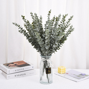 Artificial Eucalyptus Leaf Decorations 62cm High Simulation Indoor Home Wedding Decor Green <b>Plastic</b> <b>Plant</b> Arrangement - Product Image 1
