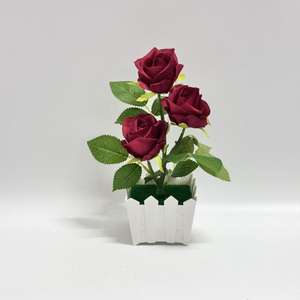 กระถางต้นไม้กุหลาบประดิษฐ์แบบใหม่ ตกแต่ง<span class=keywords><strong>ร้าน</strong></span>กาแฟและโรงแรม - Product Image 5