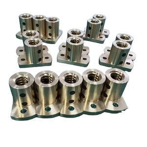 Tr 16X3 Messing Trapeziumvormige Schroef Moer Custom Lood En Fabricage Rechterhand En Linkerhand - Product Image 1