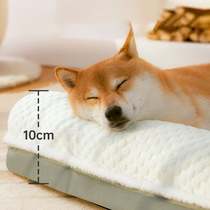 Benutzer definierte Luxus Mode Ortho pä dische Memory Foam Hunde bett Matte Kissen Modernes quadratisches Design Solides Muster Abnehmbarer wasch barer Karton - Product Image 5