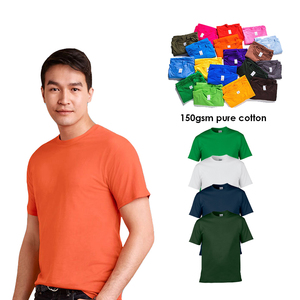 Vente en gros de t-shirts d'entraînement pour hommes en coton 100% à col rond, bleu <span class=keywords><strong>orange</strong></span>, t-shirt de haute qualité, tricot uni, t-shirts pour le personnel, coupe ajustée - Product Image 3