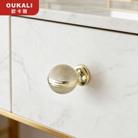 Poignées de meuble rondes noires en zinc Oukali, nouvelle collection, pour armoires de cuisine et commodes modernes