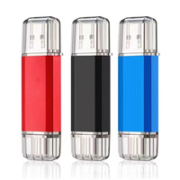 Promo Panas Flashdisk USB OTG Tipe C 3 in 1 Metal Pendrive 16GB 32GB 64GB 128GB Memory Stick untuk Perangkat Android 8GB 4GB 2GB 1GB