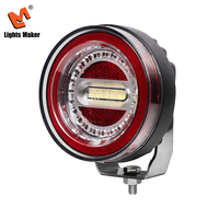 Phare de conduite LED rond haute intensité 58 W 4,4 pouces 3000LM à faisceau large avec anneau halo DRL pour tracteur et bateau YW-1080