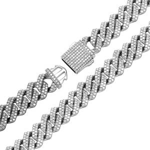 Cadena Cubana de Plata de Ley S925 con Cielo Estrellado y Diamantes de Moissanita de 14 mm, Joyería de Lujo para Hombre, Estilo Hip-Hop - Product Image 6