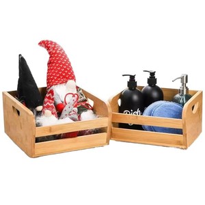 Cesta de Almacenamiento de Madera Weichen de Doble Capa, Organizador de Bambú para Pan, Frutas y Verduras, Multiusos, Portátil, 20-30 Yuanes - Product Image 2