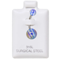 14G Coloré Acrylique Nombril Anneaux 316 En Acier Inoxydable Styles Mixtes Nombril Piercing Bijoux pour Femmes avec Affichage Emballage