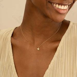 Gemnel-<span class=keywords><strong>mini</strong></span> collar con colgante de mariposa, joyería llamativa, plata 925, circonita delicada, venta al por mayor - Product Image 4