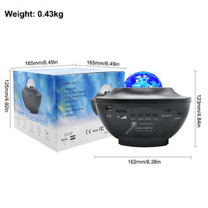 Haut-parleur musical USB 5V avec projecteur d'étoiles galactiques, veilleuse LED, <span class=keywords><strong>ciel</strong></span> étoilé, lampe de nuit LED pour la décoration de la chambre - Product Image 6