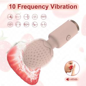 Strawberry Mini Wand Massage gerät Neues Design 10 Frequenz Vibrator Kleine Erotik Sexspielzeug für Frauen Masturbation - Product Image 2