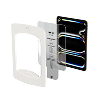 Protecteur d'écran en verre trempé 9H avec tampon de dépoussiérage et applicateur d'installation pour iPad Mini 6 7 Air Pro 11 12.9 13