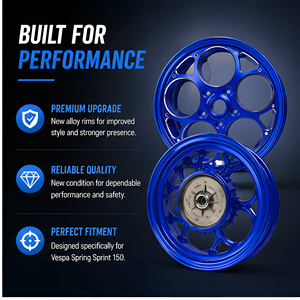 ล้อแม็กซ์หน้าหลังสำหรับ Spring <span class=keywords><strong>Primavera</strong></span> Sprint <span class=keywords><strong>125</strong></span> 150 LX <span class=keywords><strong>I</strong></span>-<span class=keywords><strong>Get</strong></span> LXV อะไหล่ใหม่ สีฟ้า - Product Image 4