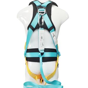 Prévention des chutes <span class=keywords><strong>couvreur</strong></span> Construction échafaudage PPE harnais de corde de sécurité boucle en aluminium réglable ceinture de sécurité complète du corps - Product Image 2