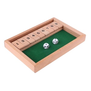 Juego de 2 Dados para <span class=keywords><strong>Pub</strong></span>, Juego de Vino, Juego de Madera para Cerrar la Caja, Juego de Mesa de Madera con 9 Dados - Product Image 1