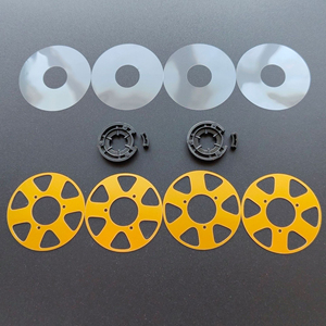 Factory Direct Complete Set Yellow Music Metal Cassette Reel Disc <b>Kit</b> with Positioning Hub and Anti-Slip Film for <b>DIY</b> Tape - Product Image 5