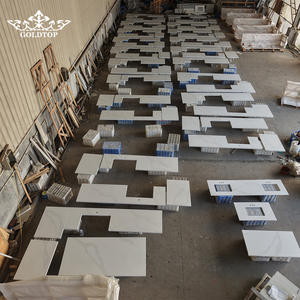 Losas de Cuarzo GOLDTOP de Lujo, Pulido 5052 Calacatta Leon, Vetas Grises, Duraderas y Resistentes al Calor, para Cubiertas de Cocina Modernas y Mesas de Comedor - Product Image 3