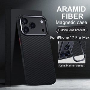 Laudtec Ultra Thin 600D Aramid Fiber Magnetic Case Fit iPhone 17 Air 17 Pro Max with Hidden Lens Bracket Kickstand ODM OEM - Product Image 1