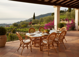 Ensemble de salle à manger en rotin traditionnel JAVA, design confortable pour appartement et hôtel, meubles de maison, vente chaude - Product Image 5