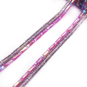 1 Yard Crystal Rhinestone Trimming on Roll Motif Strass Hot Fix Rhinestone Tape for Dresses Decoration - Product Image 2