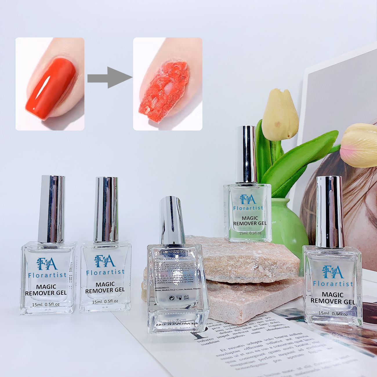 Magic Gel Remover Nail Care Harmless Nail Gel Polish 15ml OEM ODM Private Label Brand logo Gel Nail Polish Remover