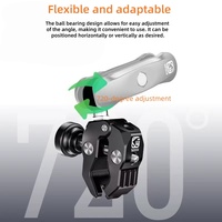 Support de téléphone pour moto Kewig, pince en alliage d'aluminium, conception de pince antivol, base à double tête à billes en métal, support de guidon de vélo