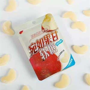 Bonbons gélifiés aux tranches de pomme saines personnalisés, 5% de concentré de pomme, sachet de 53g, fruits, best-seller, vente en gros, OEM, bonbons aux fruits, collations - Product Image 5