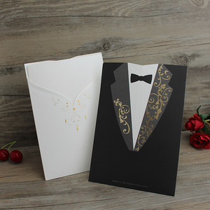 Vendita calda <span class=keywords><strong>abito</strong></span> da sposa a forma di invito a nozze carta di invito per la vendita - Product Image 6