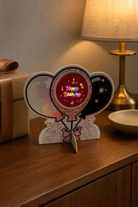 Décoration de table lumineuse LED scintillante Joyeux Anniversaire, centre de table en papier 3D, enseigne lumineuse pour table de desserts - Product Image 6