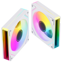 Ventilador de Refrigeración SNOWMAN ARGB PWM de 120 mm, Diseño de Espejo Infinito, Ventilador de Refrigeración para Gabinete de PC para Juegos, Ventilador de Gabinete de PC de Alto Flujo de Aire