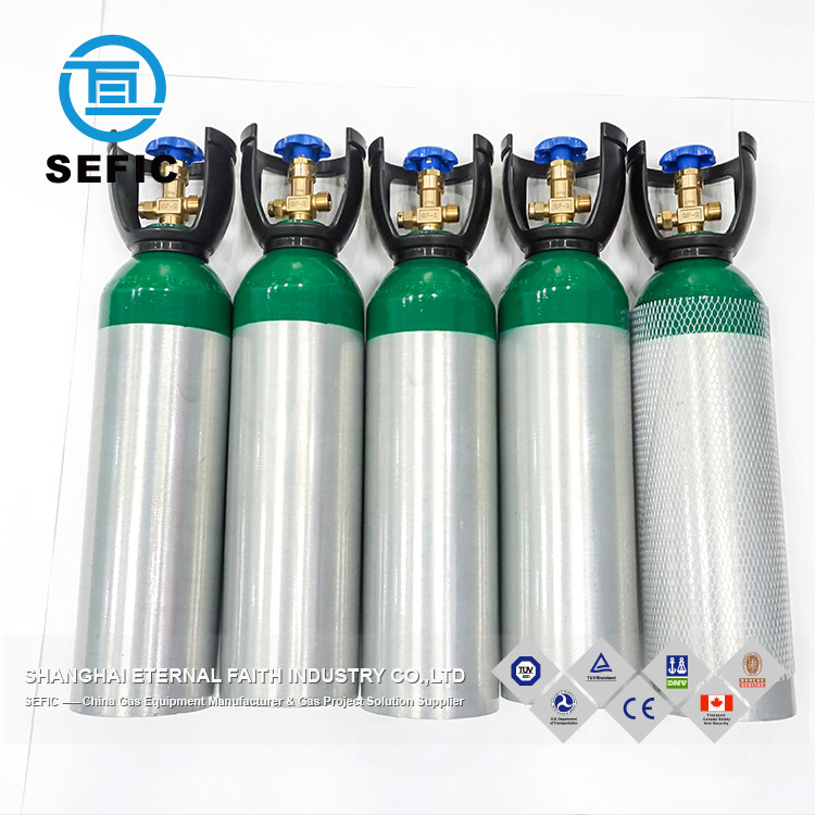 Oxygen Bottle Good Quality High Pressure Aluminum Oxygen Cylinder Oxygen Tank CO2 Gas Bottles