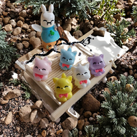 100 pièces de figurines en résine kawaii, animaux de dessin animé, chats, artisanat, figurines de mode, cabochons, décoration de maison, miniatures, décoration de jardin féerique, poupée