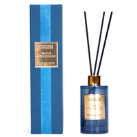 Diffuseur de parfum à roseaux d'huiles essentielles de luxe 200 ml, pot en verre coloré, marque privée, diffuseur d'arômes, idéal pour la décoration de la maison, coffret cadeau
