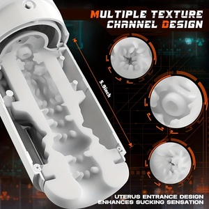 電動ポケットオナホール バイブレーター 大人のおもちゃ 自動挿入式男性用マスターベーションカップ ビーズリング付き - Product Image 4