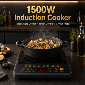 Placa <span class=keywords><strong>de</strong></span> Inducción Comercial Individual <span class=keywords><strong>de</strong></span> 1500W, Placa Caliente Cóncava, Carcasa <span class=keywords><strong>de</strong></span> Acero Inoxidable, para Cocinar con Wok, KI02011 - Product Image 2