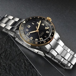 Montres automatiques OEM personnalisées GMT NH34, étanches à 200 m, <span class=keywords><strong>lunette</strong></span> en céramique luminescente BGW-9, acier inoxydable 316L, montre mécanique pour homme - Product Image 2