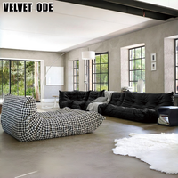 Canapé Caterpillar en tissu doux Ligne Ro-set, fauteuil de sol To-go, canapé individuel de style nordique pour salon, décoration intérieure