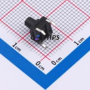 SMG-13-H075A1 Tactile Switch Through hole Component (THT)-4P,6.2x6.2mm Switch Single Pole Single Throw Round Button 2.5N 6.15mm - Product Image 2