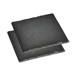 KESPER <b>Serving</b> Plate <b>Set</b> Of 2 Natural Slate Rectangular For Dining And Entertaining - Product Image 2