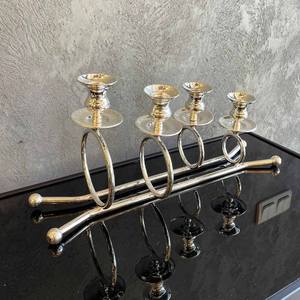 Bougeoir en métal en laiton fait à la main pour décor de mariage - Product Image 4