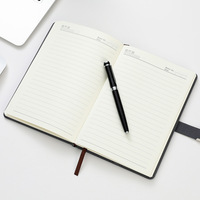 Vente en gros de papeterie d'affaires taille A5 personnalisée ensemble de deux pièces cahier en cuir PU cadeau souvenir de professeur d'école à spirale